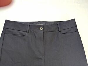LOFT Women’s Black High Rise wide Leg Twill Dress Pants Pockets 30" Inseam